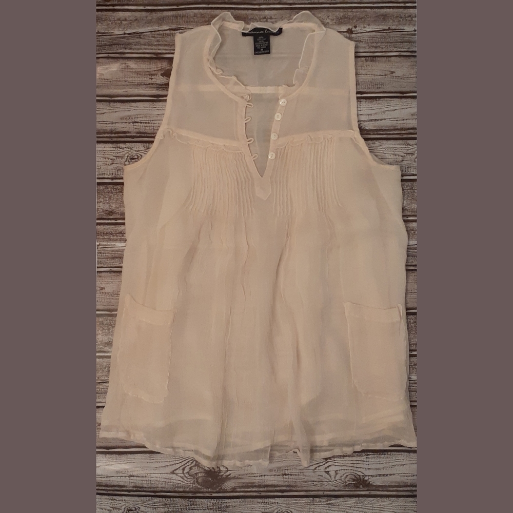 Marina Luna silk chiffon sleeveless blouse